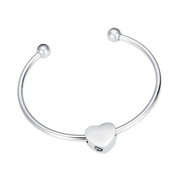 Stainless Steel Urn Bracelet with Heart Pendant - Eternal Whiskers