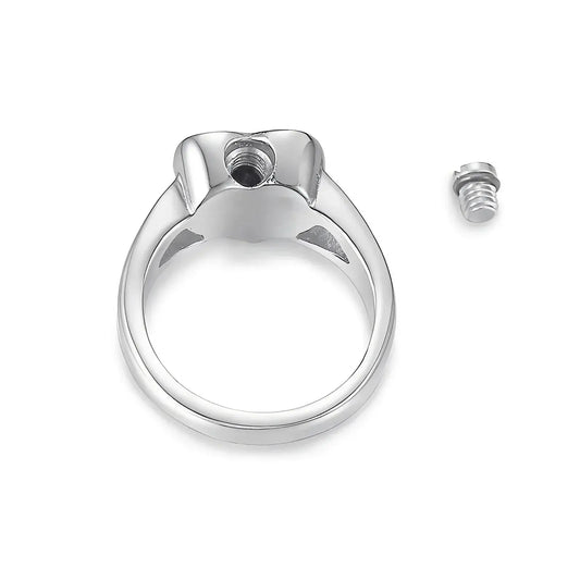 Stainless Steel Heart Love Urn Ring - Eternal Whiskers