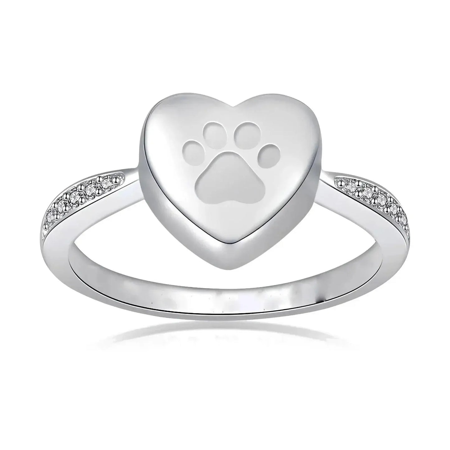 Stainless Steel Zircon Forever in My Heart Urn Ring - Eternal Whiskers