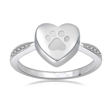 Stainless Steel Zircon Forever in My Heart Urn Ring - Eternal Whiskers