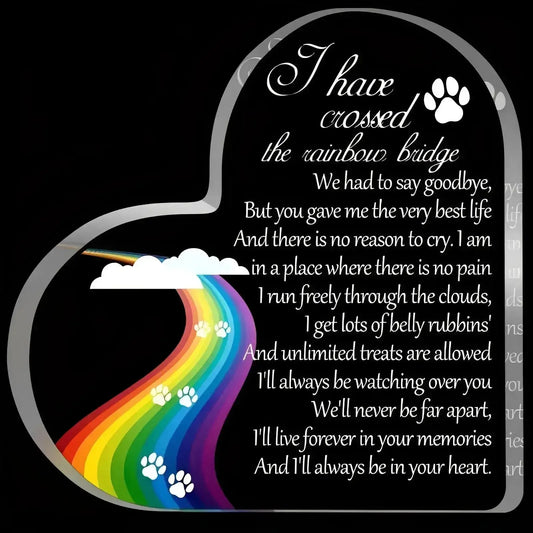 Rainbow Bridge Acrylic Keepsake - Eternal Whiskers