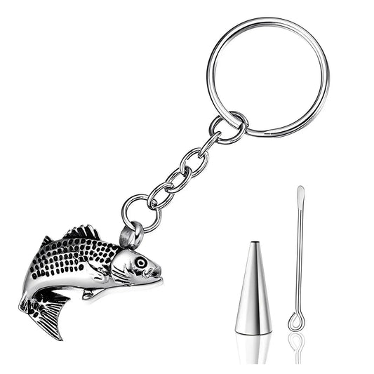 Stainless Steel Fish Cremation Urn Keychain - Eternal Whiskers