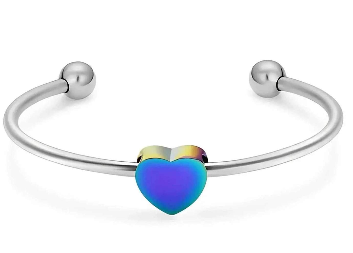 Stainless Steel Urn Bracelet with Heart Pendant - Eternal Whiskers