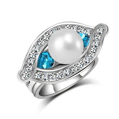Stainless Steel Pearl and Zircon Urn Ring - Eternal Whiskers