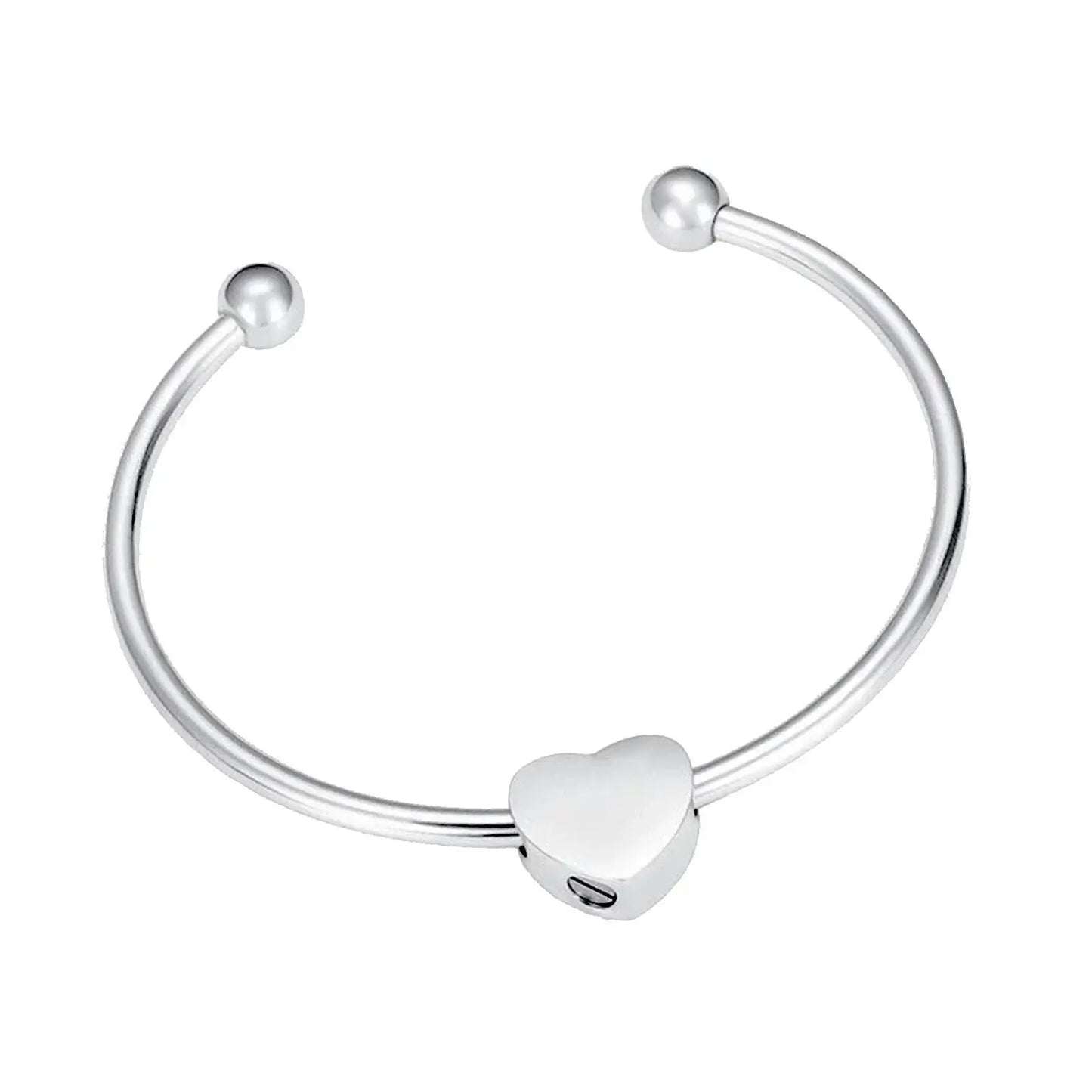 Stainless Steel Urn Bracelet with Heart Pendant - Eternal Whiskers