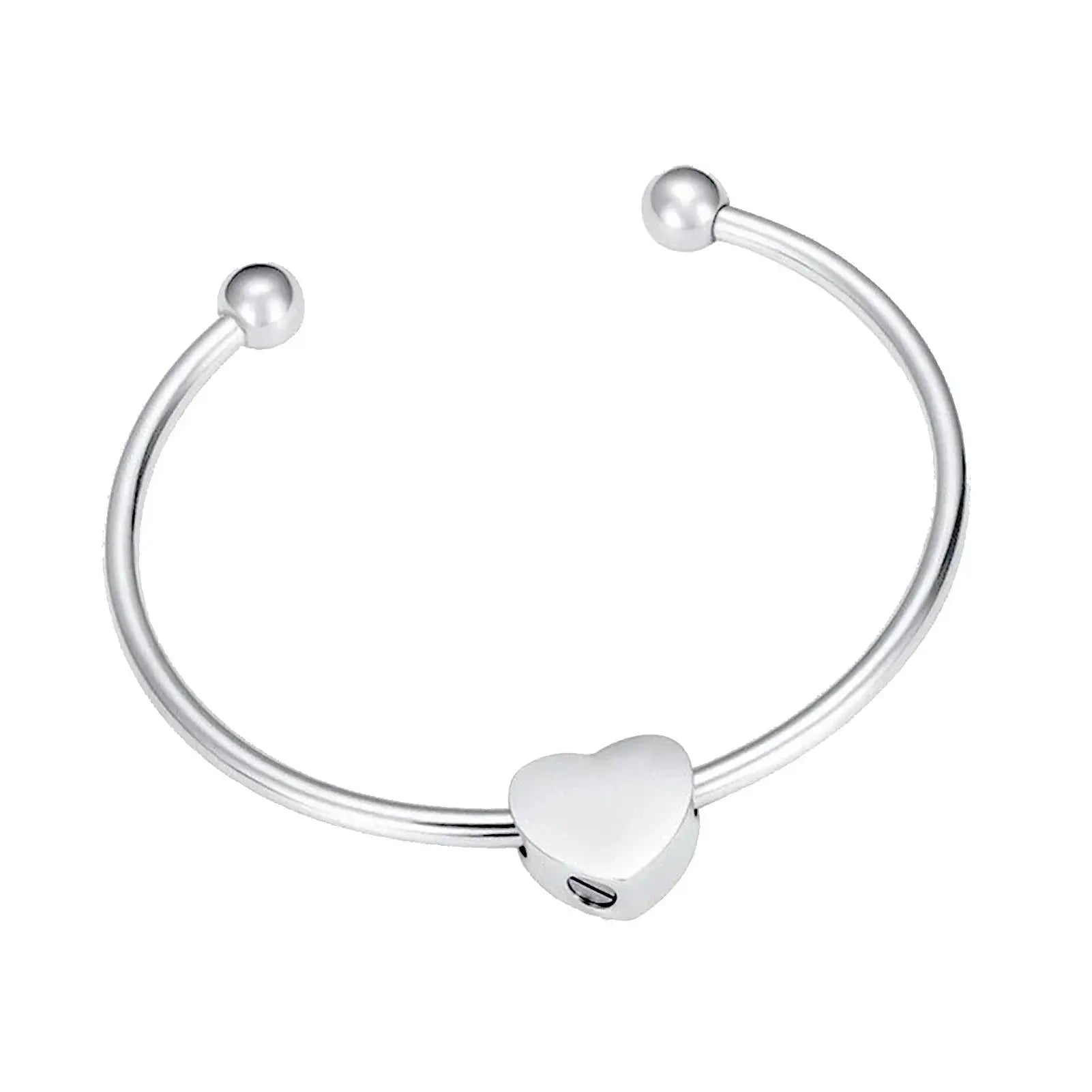 Stainless Steel Urn Bracelet with Heart Pendant - Eternal Whiskers