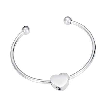 Stainless Steel Urn Bracelet with Heart Pendant - Eternal Whiskers