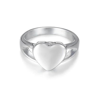 Stainless Steel Heart Love Urn Ring - Eternal Whiskers