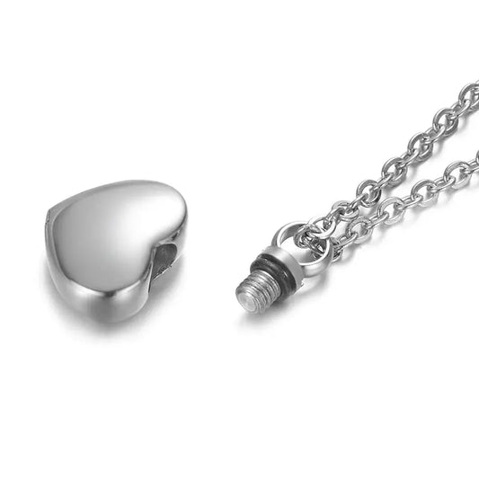 Heart Shaped Memorial Urn Necklace - Eternal Whiskers