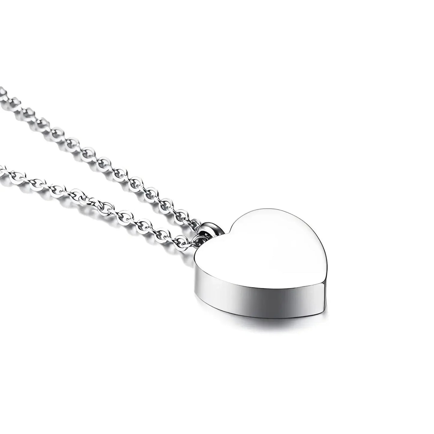 Stainless Steel Cat Heart Pendant Necklace - Eternal Whiskers