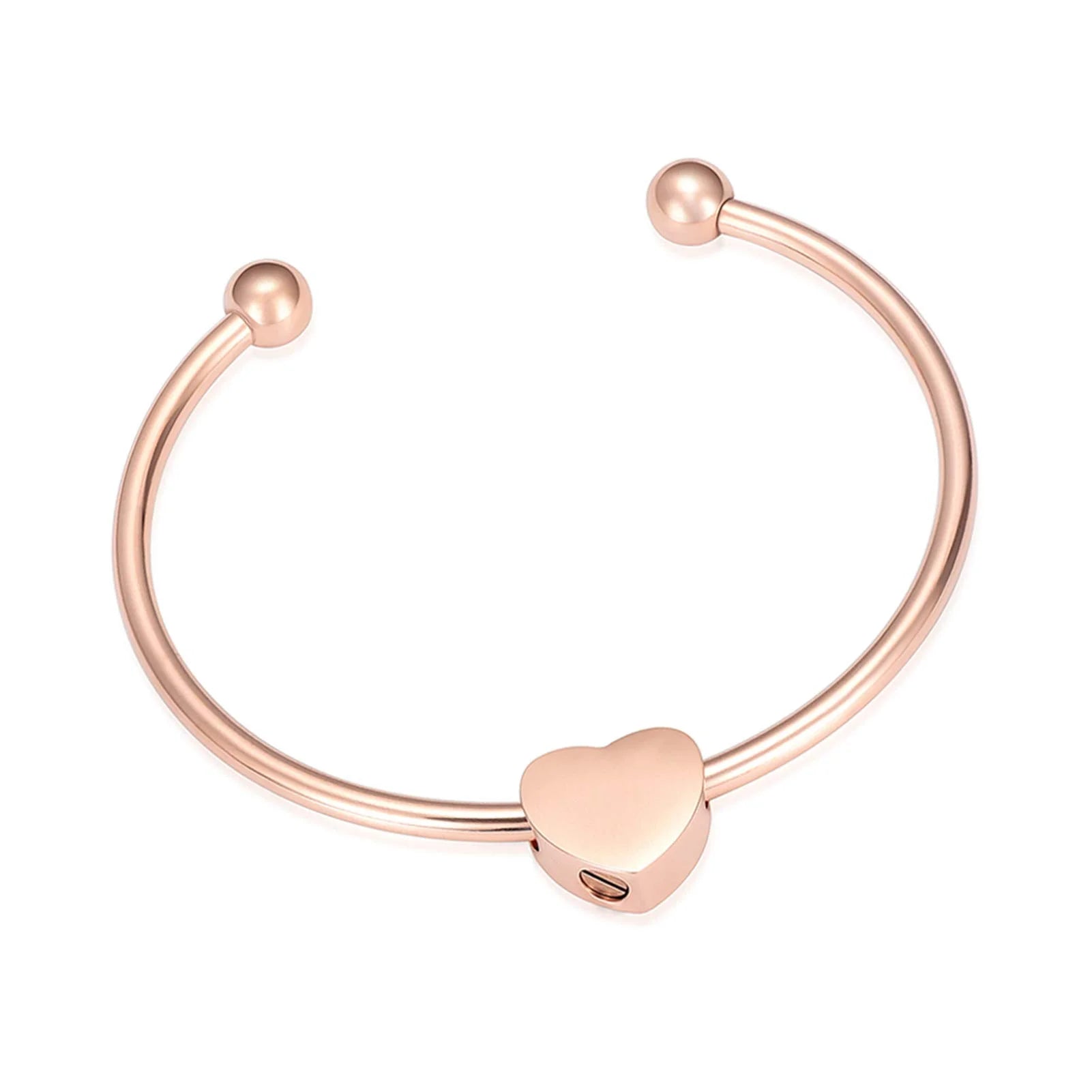Stainless Steel Heart Pendant Urn Bracelet