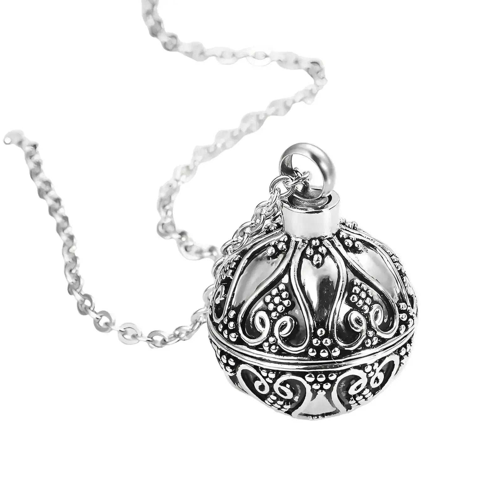 Stainless Steel Retro Ball Keepsake Necklace - Eternal Whiskers