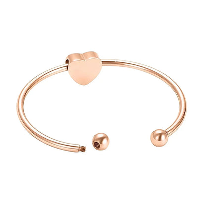 Stainless Steel Urn Bracelet with Heart Pendant - Eternal Whiskers