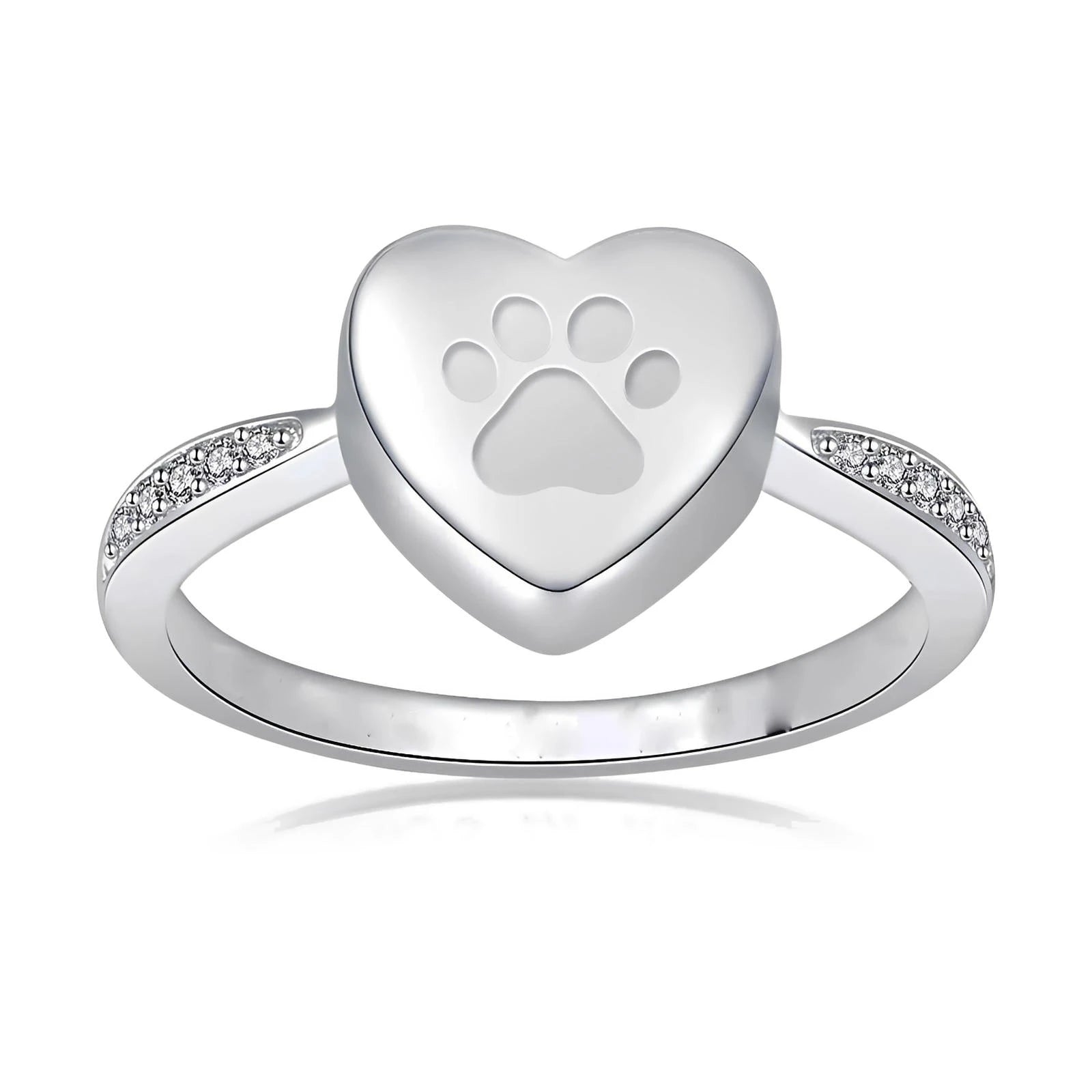 Stainless Steel Zircon Forever in My Heart Urn Ring