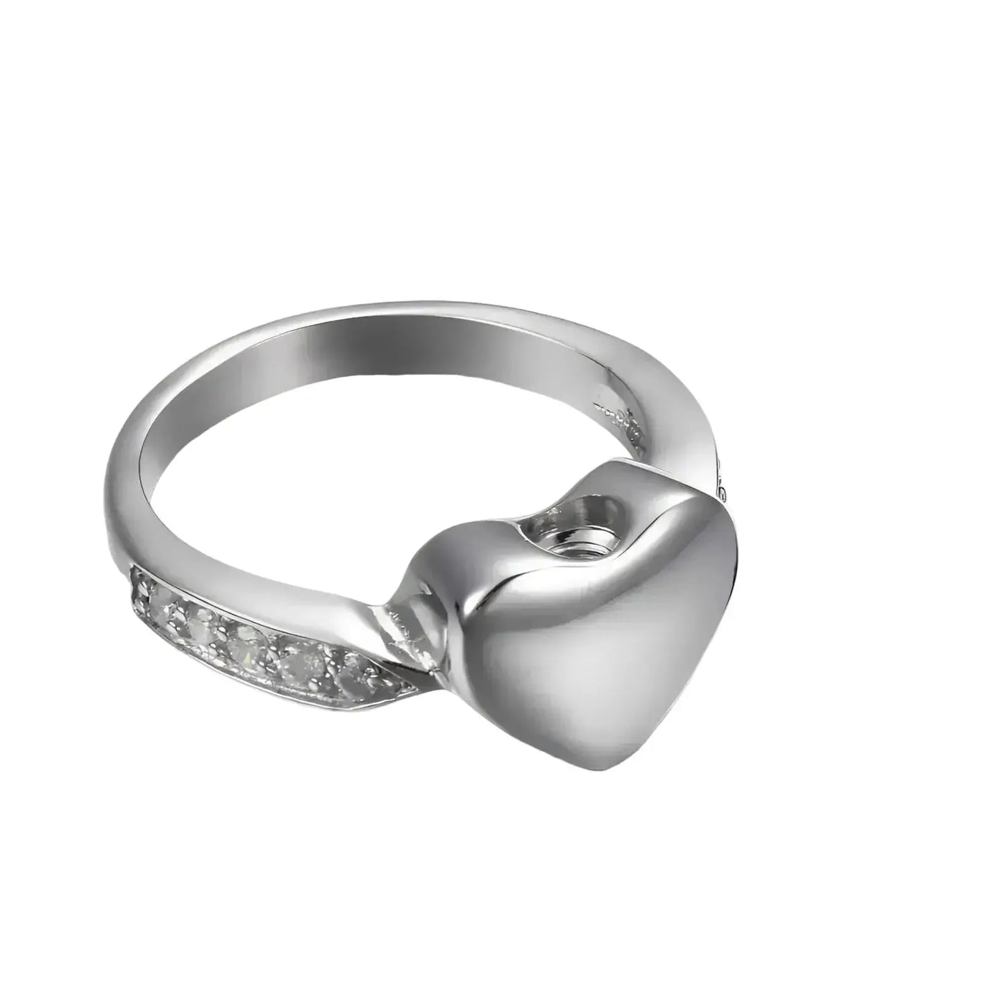 Stainless Steel Heart Urn Keepsake Ring - Eternal Whiskers
