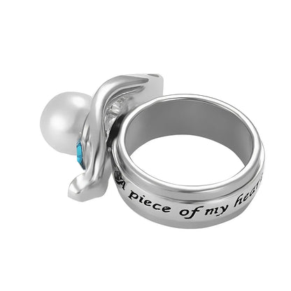 Stainless Steel Pearl Urn Ring - Eternal Whiskers