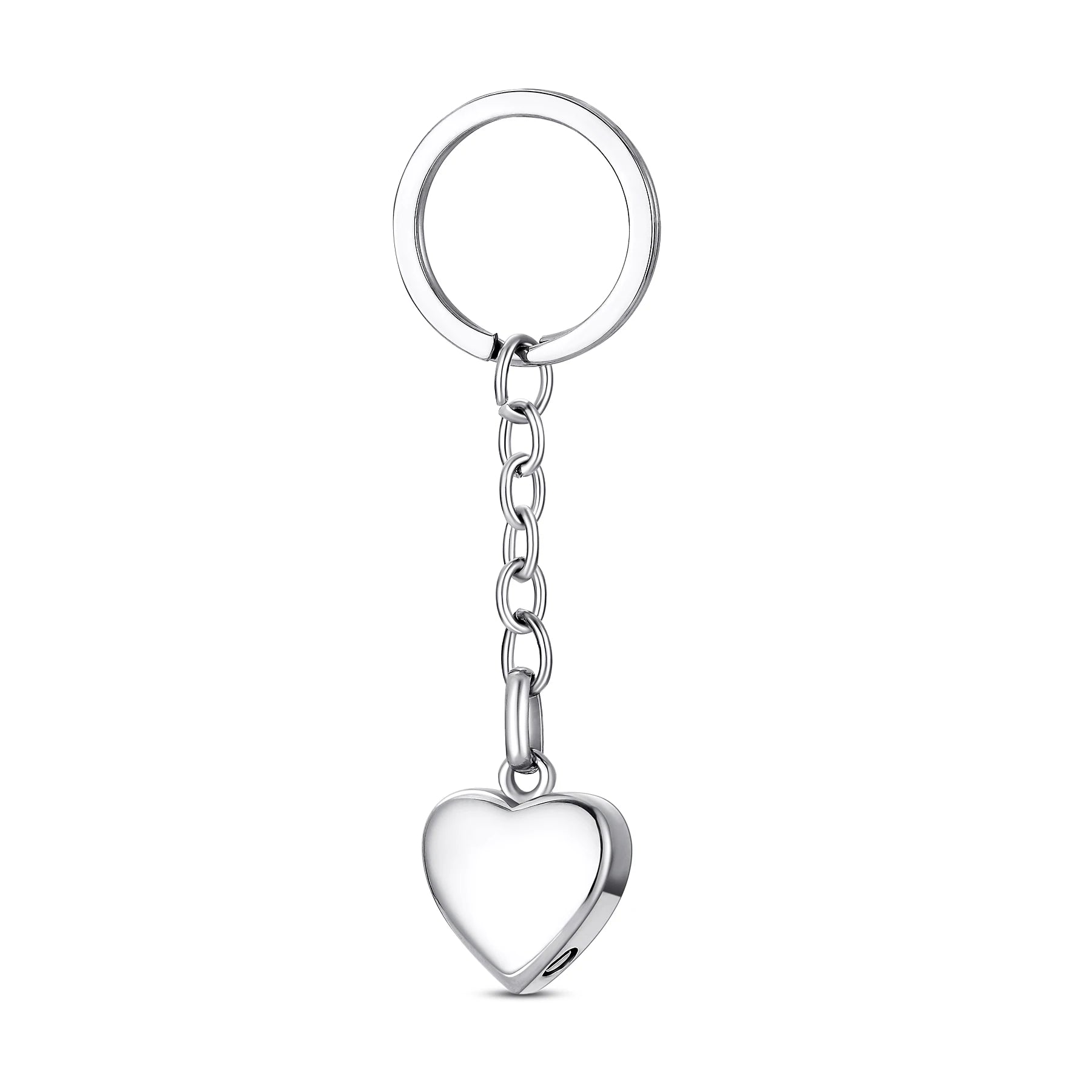 Stainless Steel Paw Heart Keychain