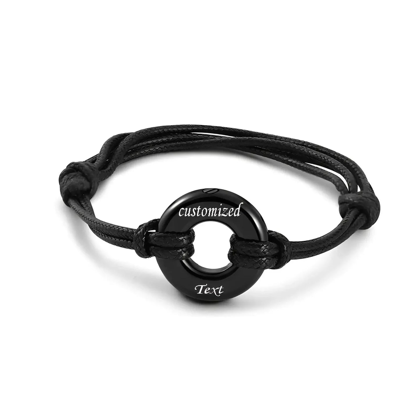 Stainless Steel Round Washer Urn Keepsake Bracelet - Eternal Whiskers