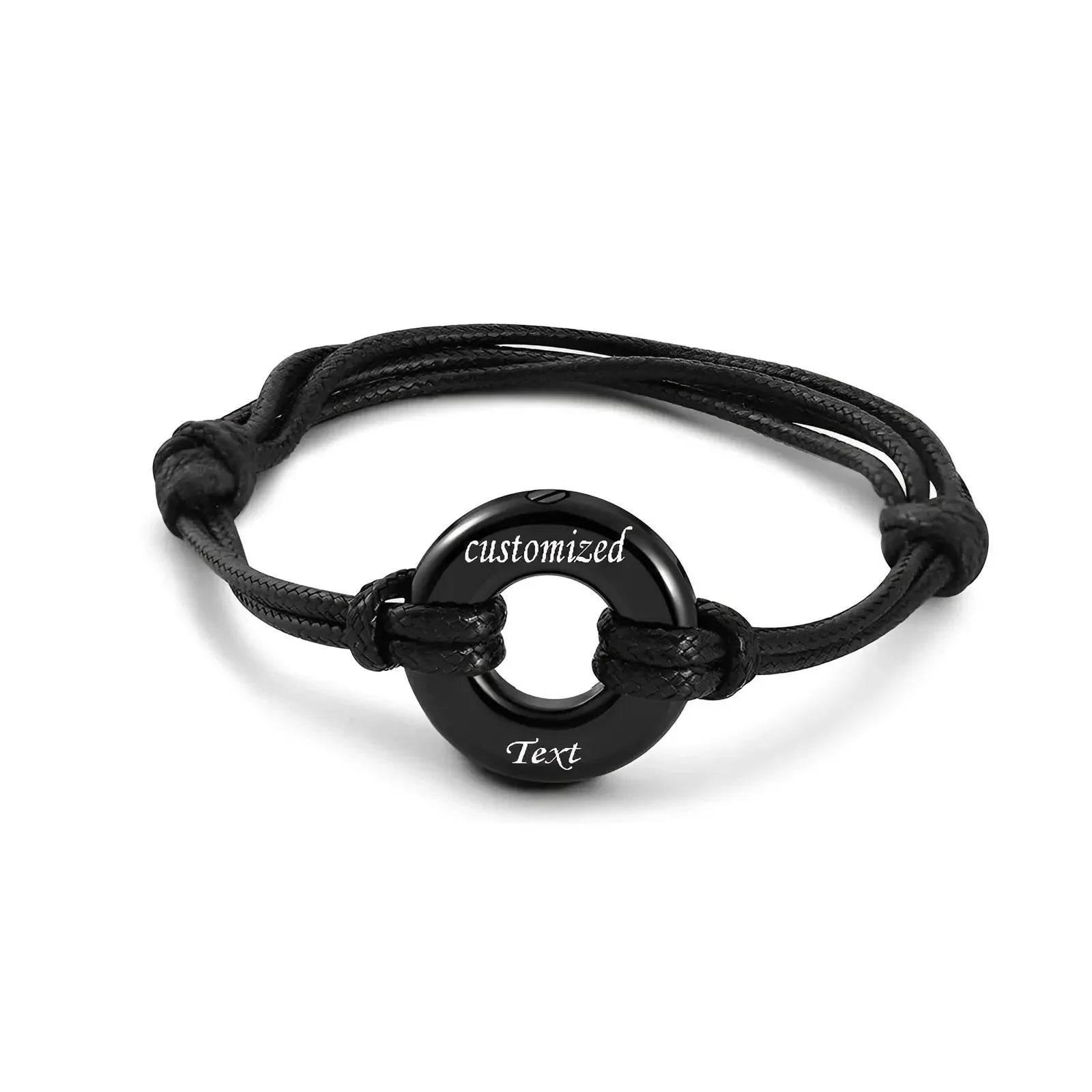 Stainless Steel Round Washer Urn Keepsake Bracelet - Eternal Whiskers