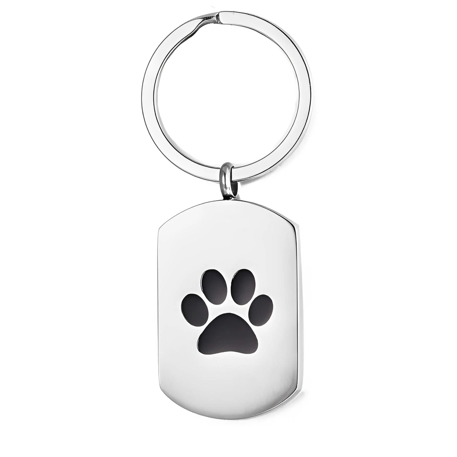 Stainless Steel Paw Urn Keychain