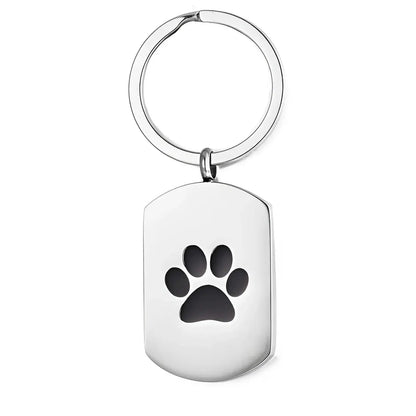 Stainless Steel Paw Urn Keychain - Eternal Whiskers