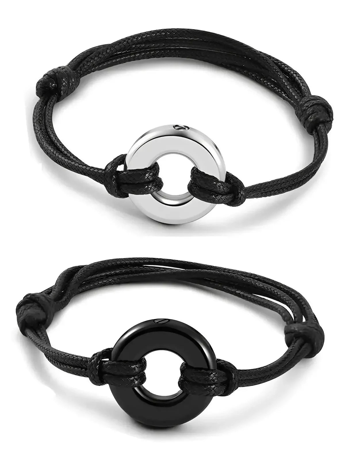 Stainless Steel Round Washer Urn Keepsake Bracelet - Eternal Whiskers