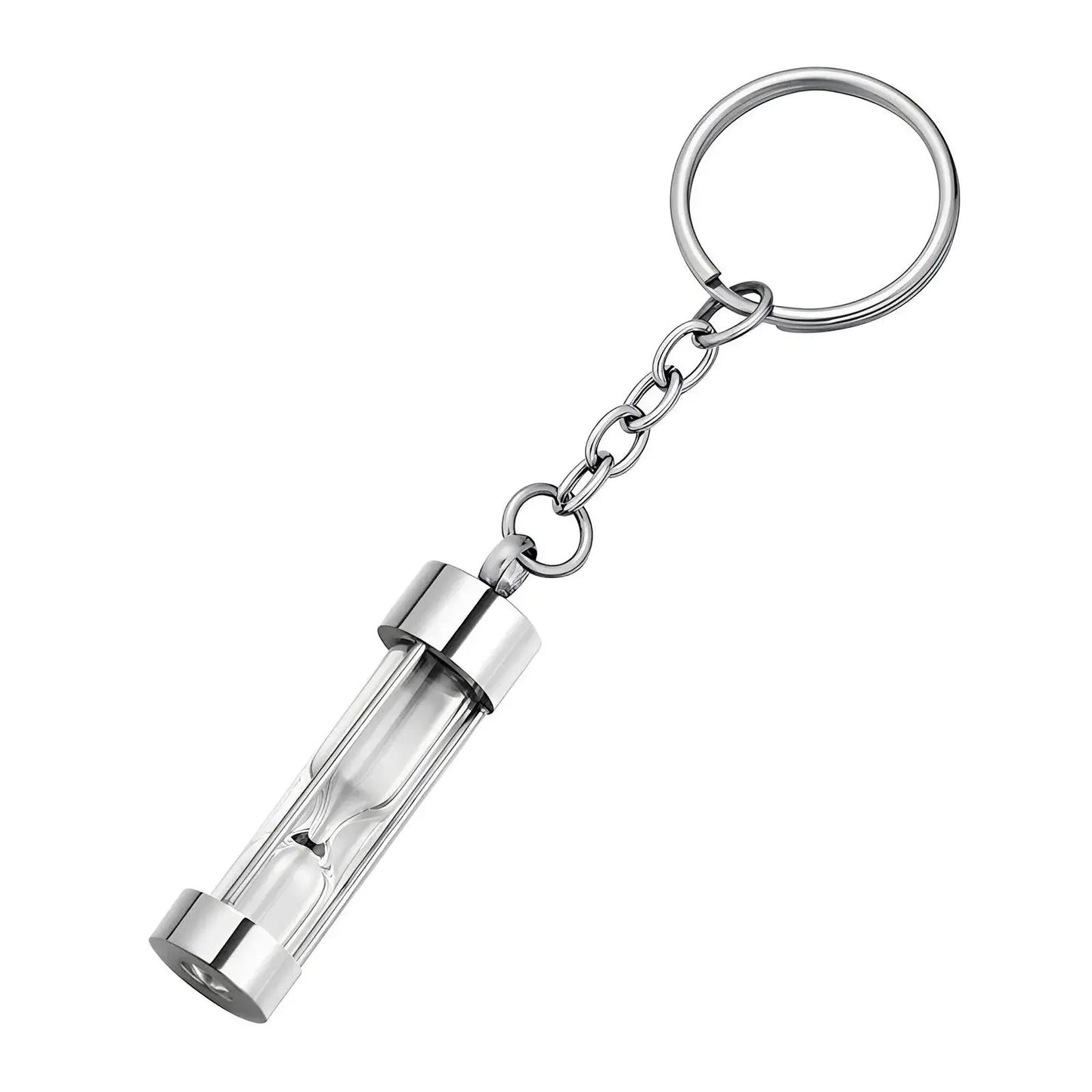 Stainless Steel Hourglass Keychain - Eternal Whiskers