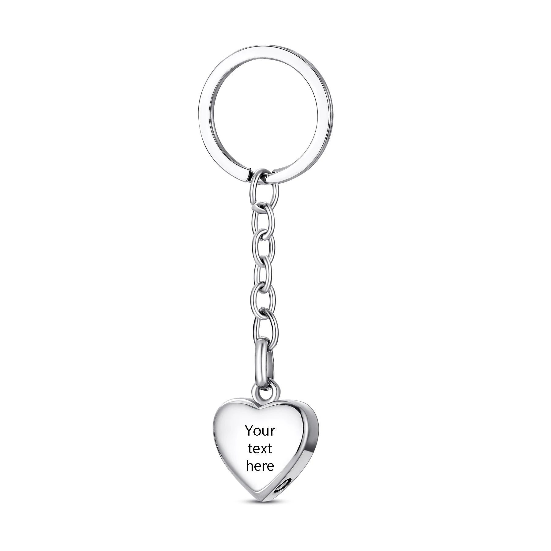 Stainless Steel Paw Heart Keychain