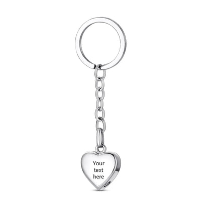 Stainless Steel Paw Heart Keychain - Eternal Whiskers