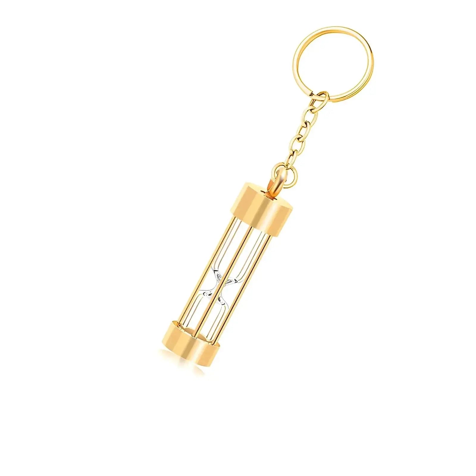 Stainless Steel Hourglass Keychain - Eternal Whiskers