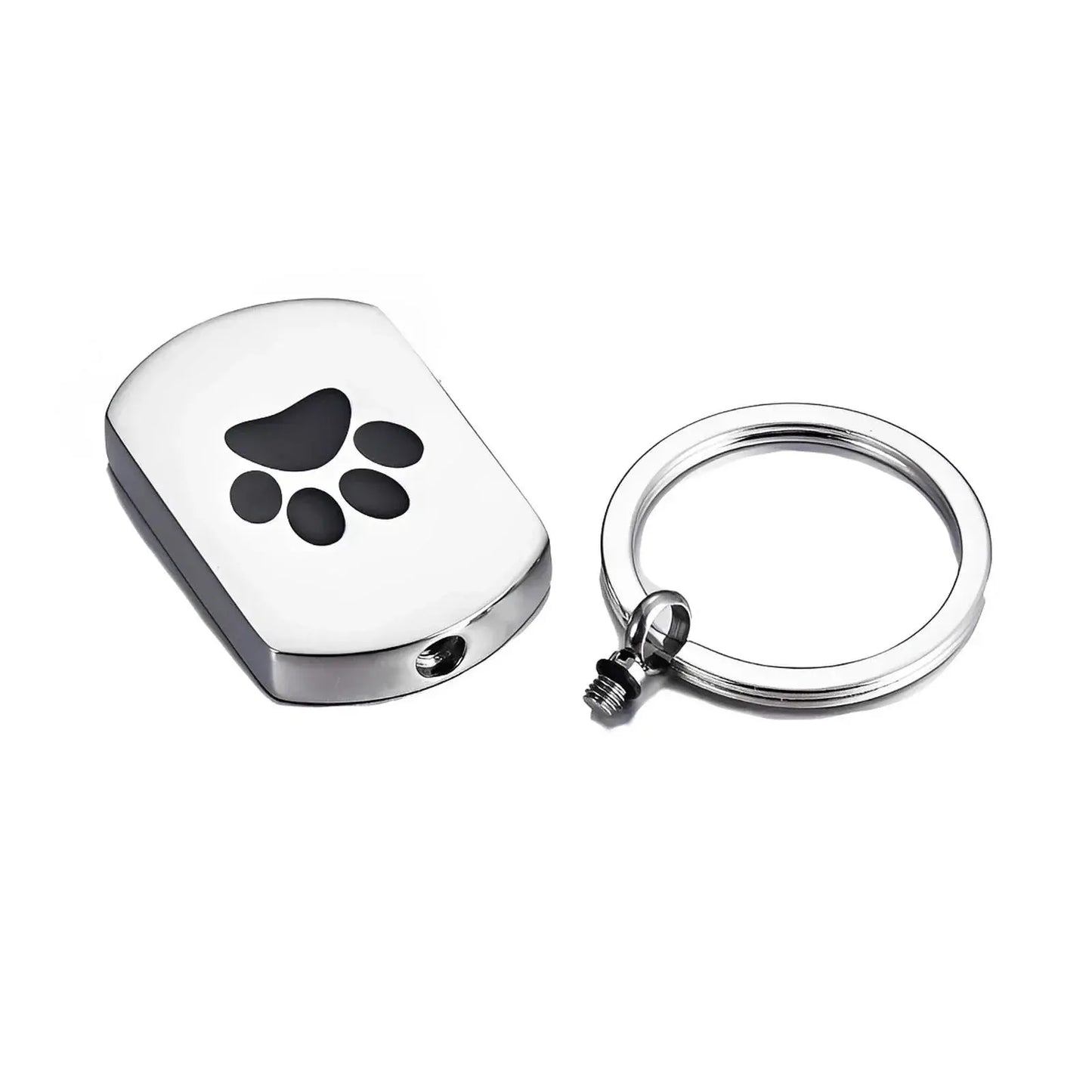 Stainless Steel Paw Urn Keychain - Eternal Whiskers