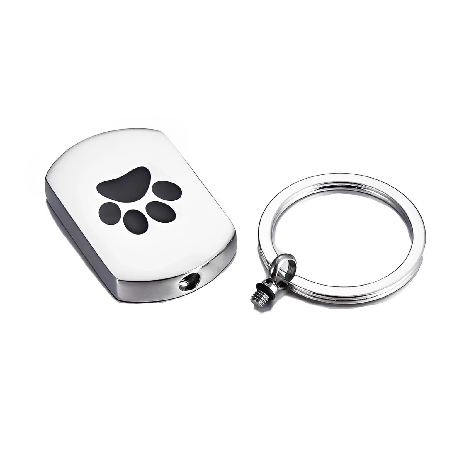 Stainless Steel Paw Urn Keychain