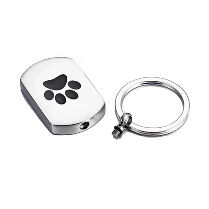 Stainless Steel Paw Urn Keychain - Eternal Whiskers