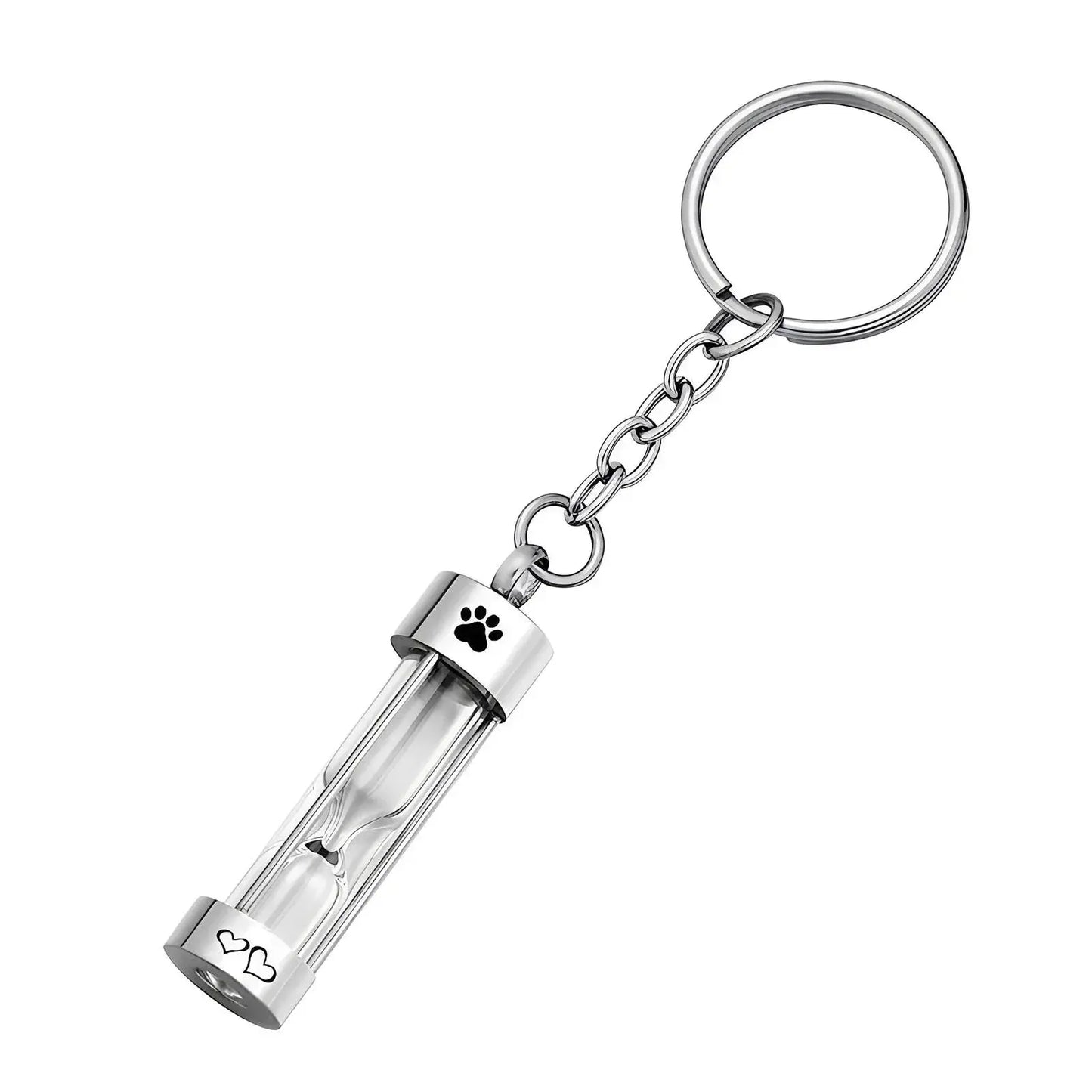 Stainless Steel Hourglass Keychain - Eternal Whiskers