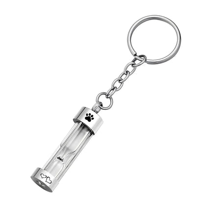 Stainless Steel Hourglass Keychain - Eternal Whiskers