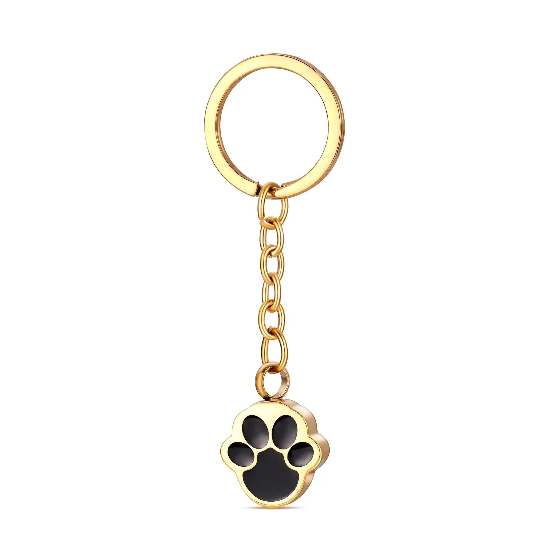 Stainless Steel Paw Print Keychain - Eternal Whiskers