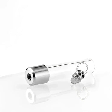 Stainless Steel Urn Pendant Necklace – Elegant Glass Cylinder Design - Eternal Whiskers