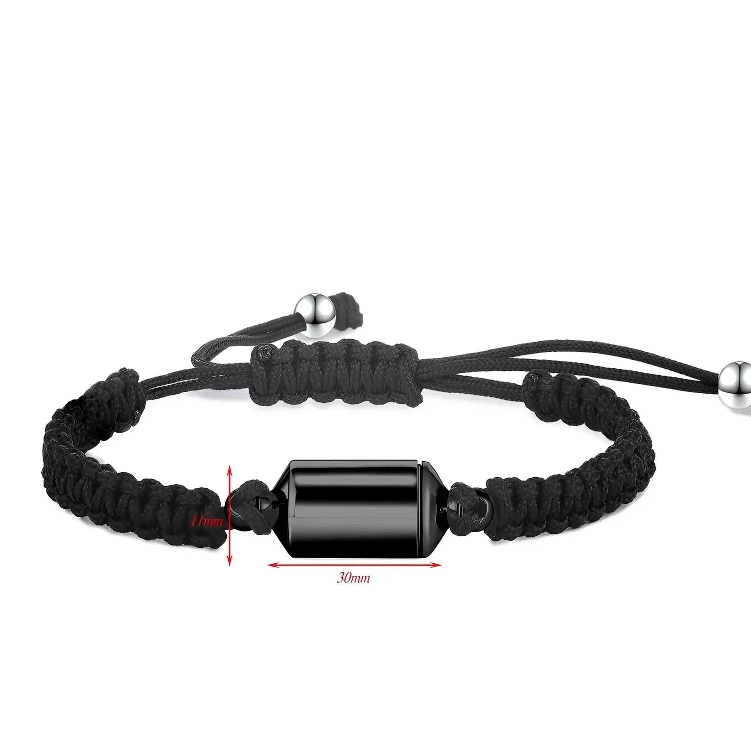 Stainless Steel Cylinder Urn Adjustable Bracelet - Eternal Whiskers