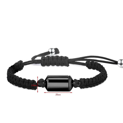 Stainless Steel Cylinder Urn Adjustable Bracelet - Eternal Whiskers