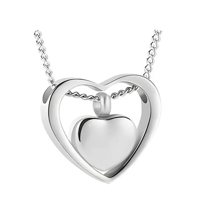 Stainless Steel Heart Urn Necklace - Eternal Whiskers