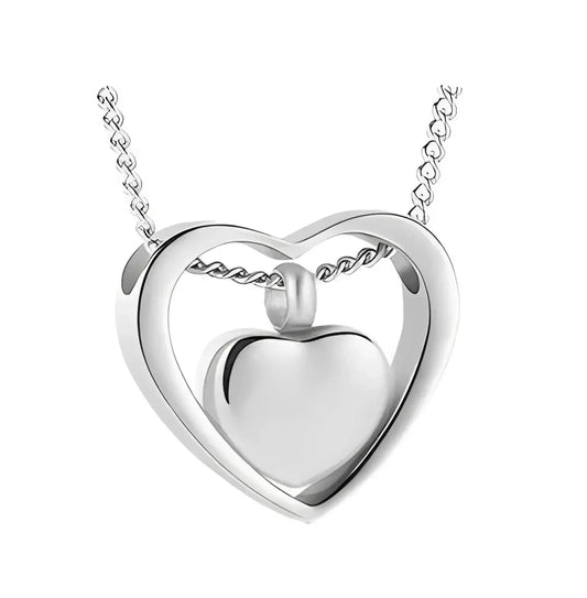 Stainless Steel Heart Urn Necklace - Eternal Whiskers