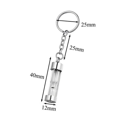 Stainless Steel Hourglass Keychain - Eternal Whiskers