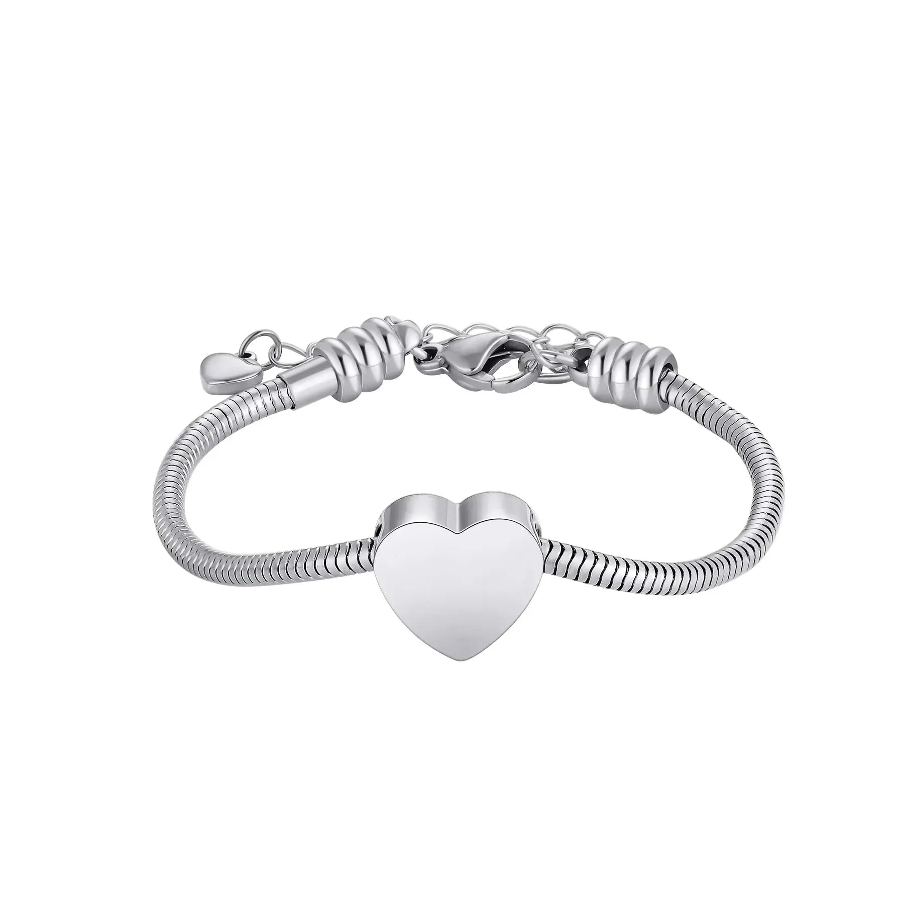Stainless Steel Coiled Heart Bracelet - Eternal Whiskers