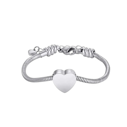 Stainless Steel Coiled Heart Bracelet - Eternal Whiskers