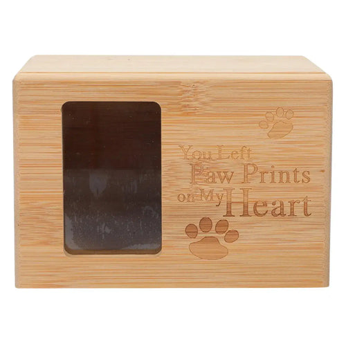 Bamboo Paw Print Pet Cremation Urn - Eternal Whiskers