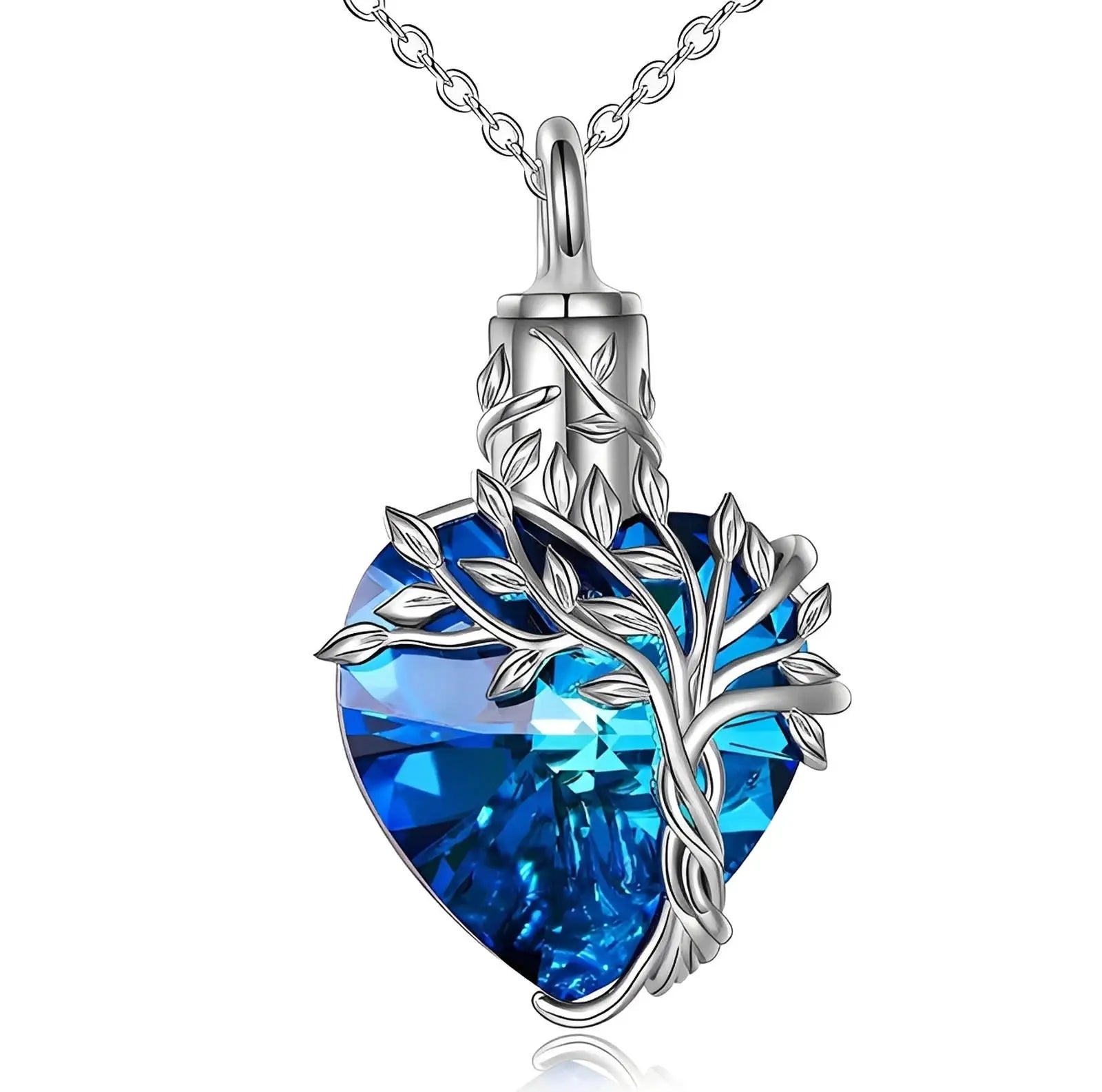 Stainless Steel Tree of Life Urn Cremation Necklace - Eternal Whiskers