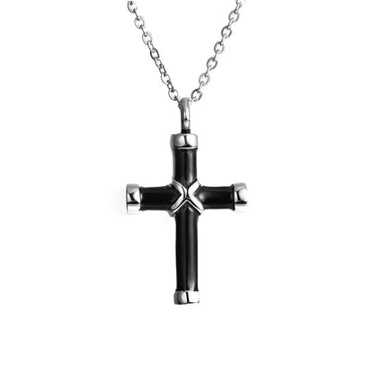 Stainless Steel Cross Necklace Urn - Eternal Whiskers
