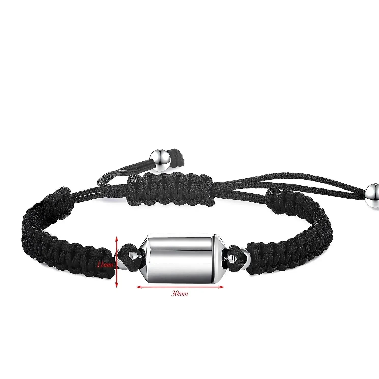 Stainless Steel Cylinder Urn Adjustable Bracelet - Eternal Whiskers