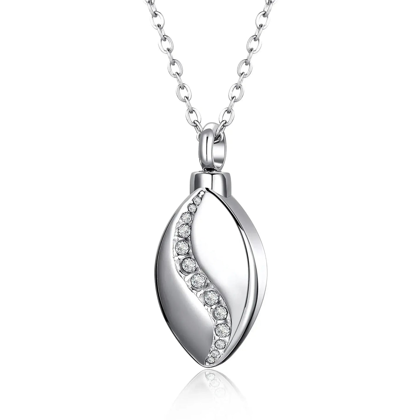 Stainless Steel Teardrop Pendant Necklace - Eternal Whiskers
