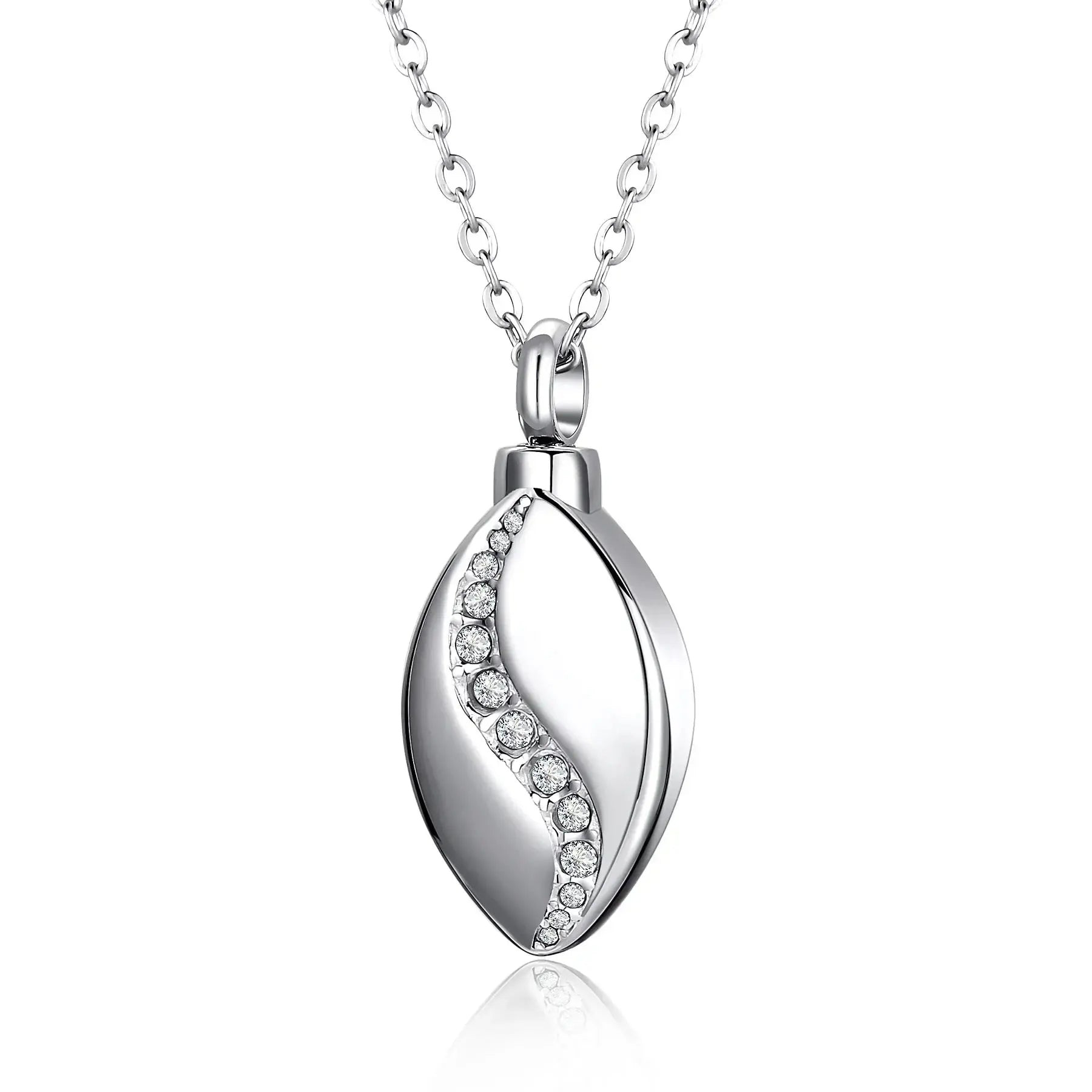 Stainless Steel Teardrop Pendant Necklace - Eternal Whiskers